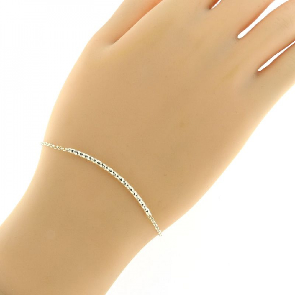 Bracelet Argent Barre Textur E Ref