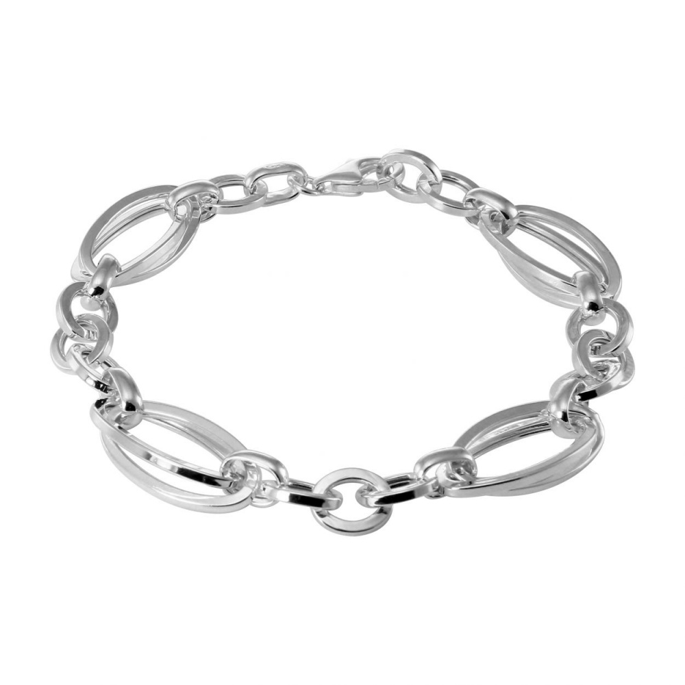 Bracelet Argent Maille Fantaisie Mm X Cm Ref