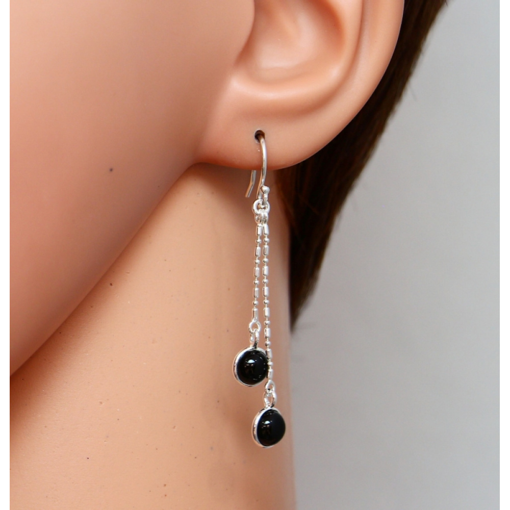 Boucles d'oreilles pendantes - Argent 925 - Pépites de nana