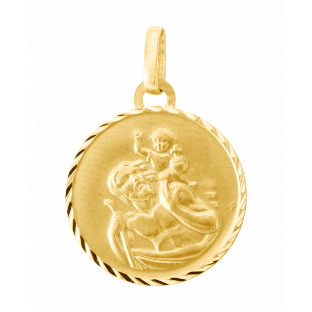 Médaille St Christophe Or 375/1000 jaune (9K) sur Bijourama
