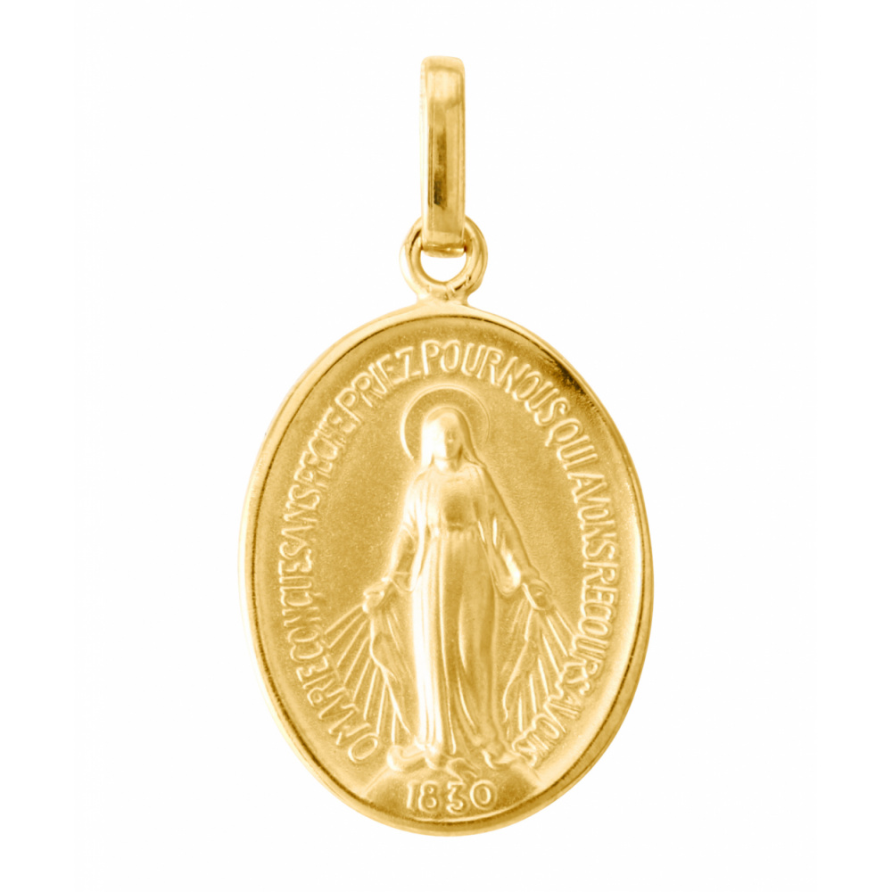 Médaille or 750 jaune vierge miraculeuse