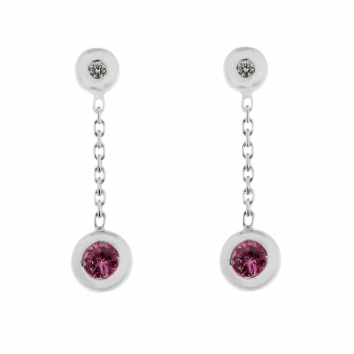 Boucles d'oreilles Color Blossom, or rose, or blanc, opale rose et diamants  - Catégories de luxe, Joaillerie Q96951