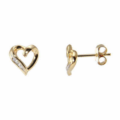 boucles d'oreilles coeur