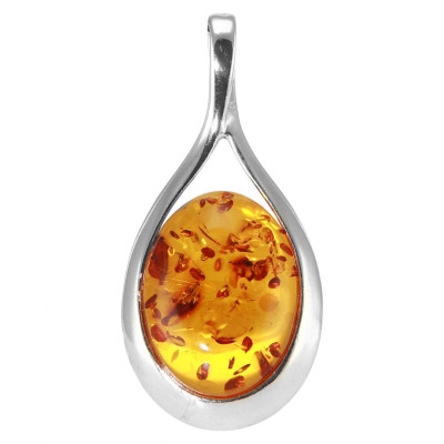 Pendentif Ambre Ovale 20x16mm