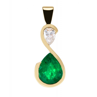 pendentif emeraude