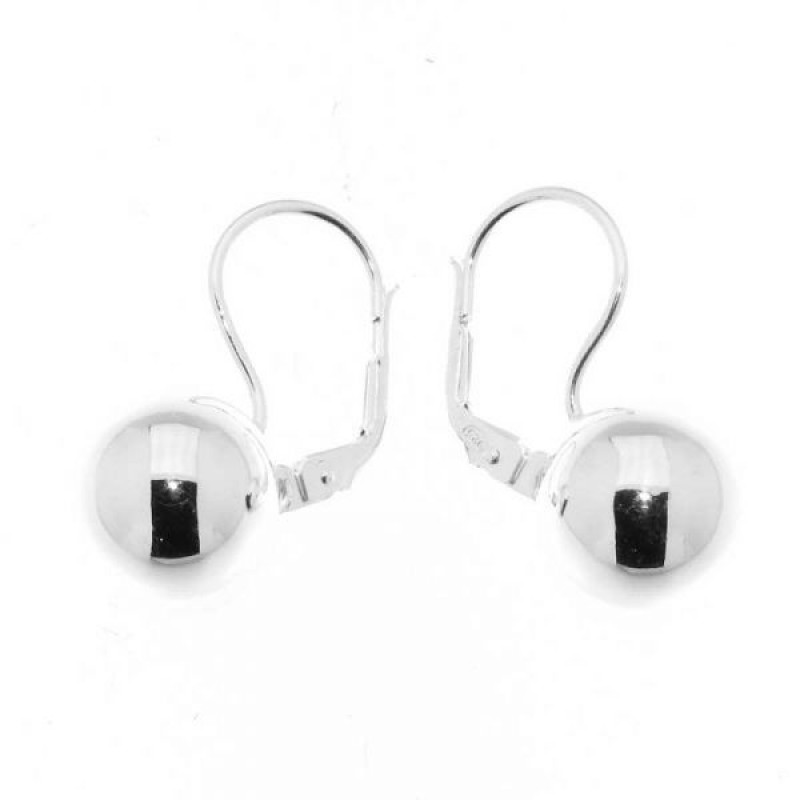 Boucles d'oreilles Argent  Pendantes Boules 12mm