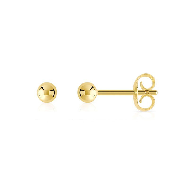 Boucles d'oreilles Boules 4mm en  Or Jaune 375