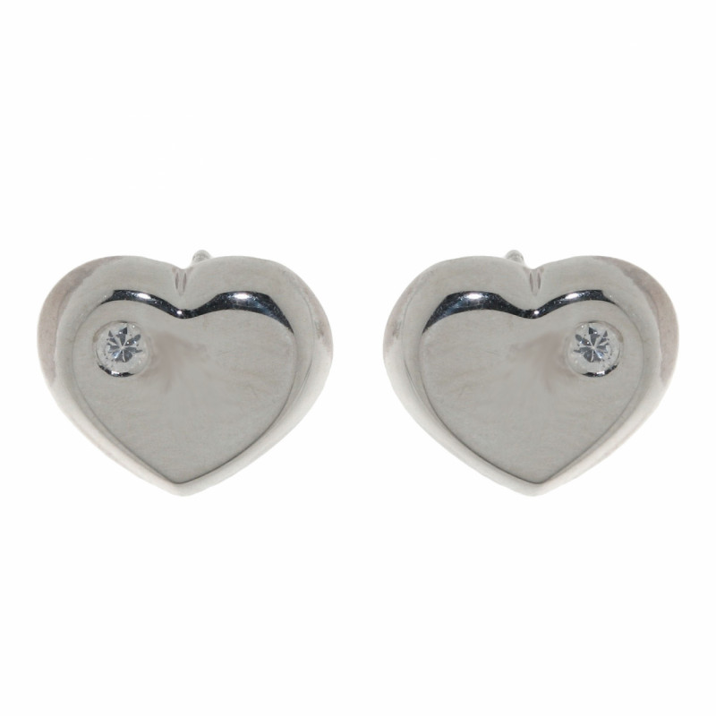 Boucles d'oreilles Coeur Argent  Oxyde de zirconium