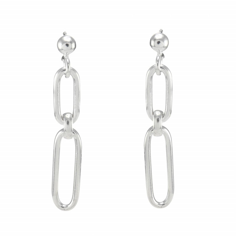 Boucles d'oreilles pendantes Argent 2 Maillons