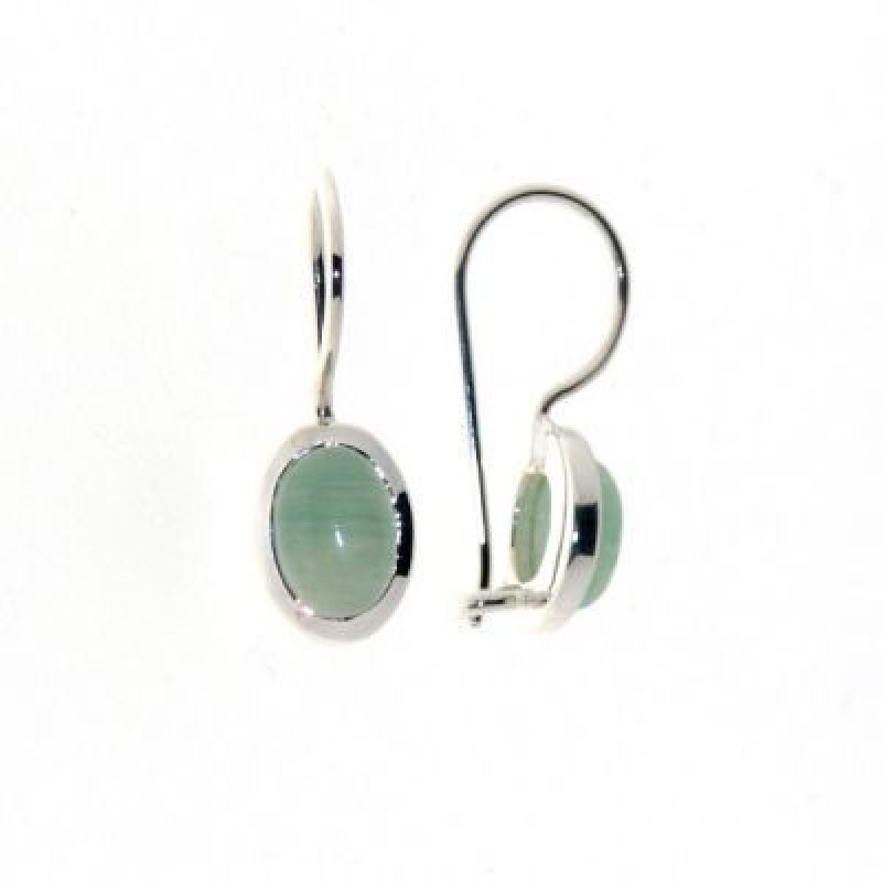 Boucles d'oreilles Pendantes Argent Aventurine 7x5mm