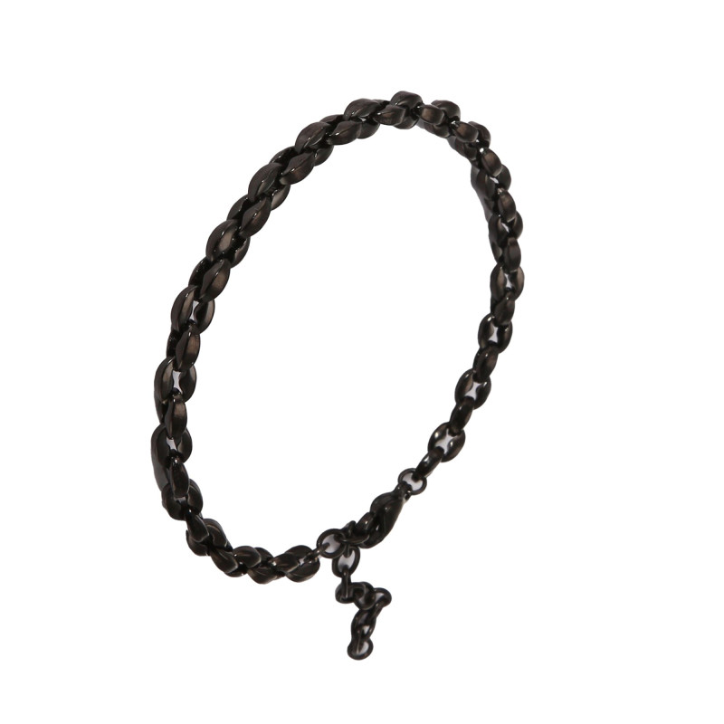 Bracelet Acier Homme maille grain de café