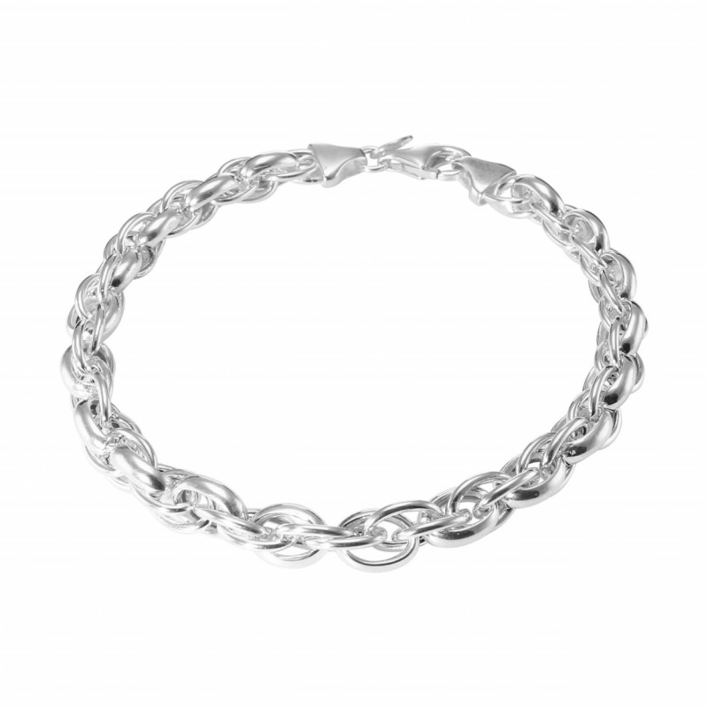 Bracelet Argent gros maillons ovales