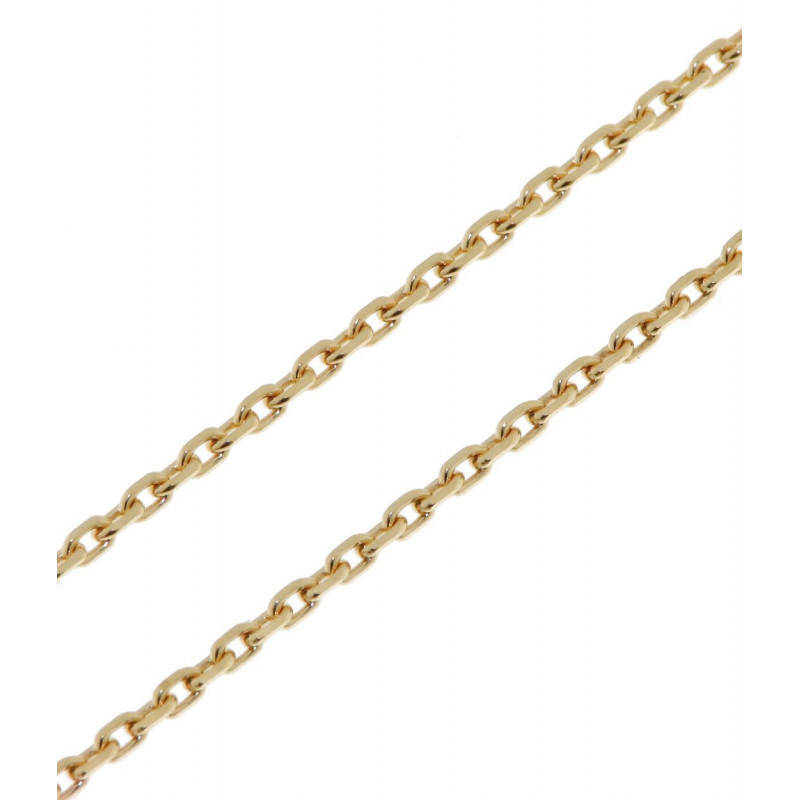 Chaine Or Jaune 750 maille forçat 1.6mm - 60cm