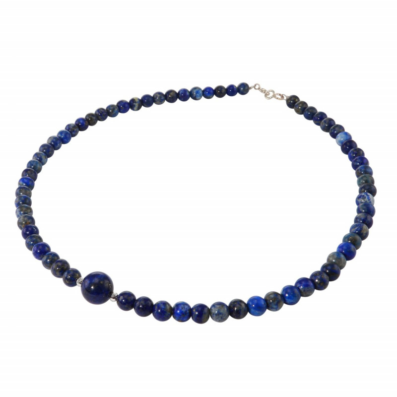 Collier Lapis Lazuli 6-10mm et Argent