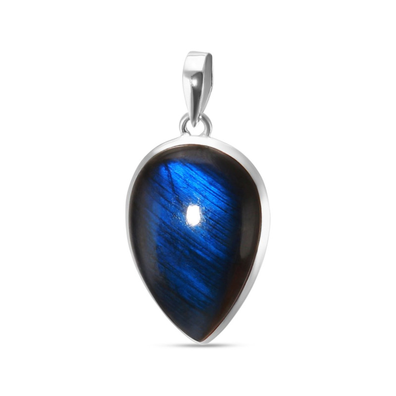 Pendentif Argent 925 Labradorite Ovale 20x30mm