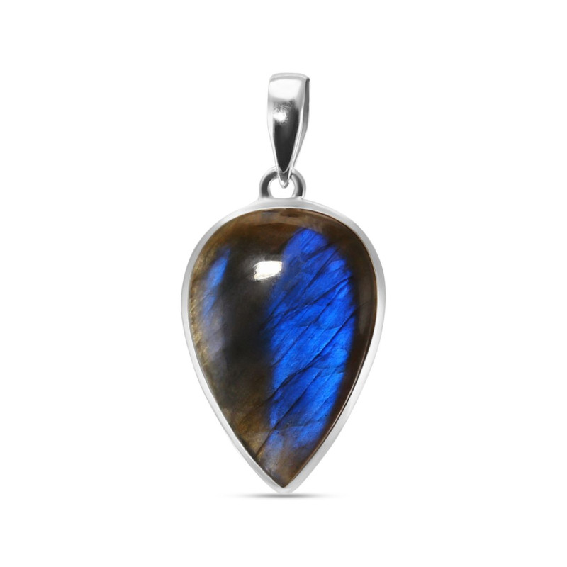 Pendentif Argent 925 Labradorite Poire 19x29mm