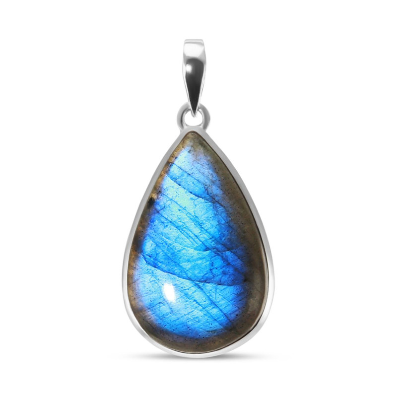 Pendentif Argent 925 Labradorite Poire 20x31mm