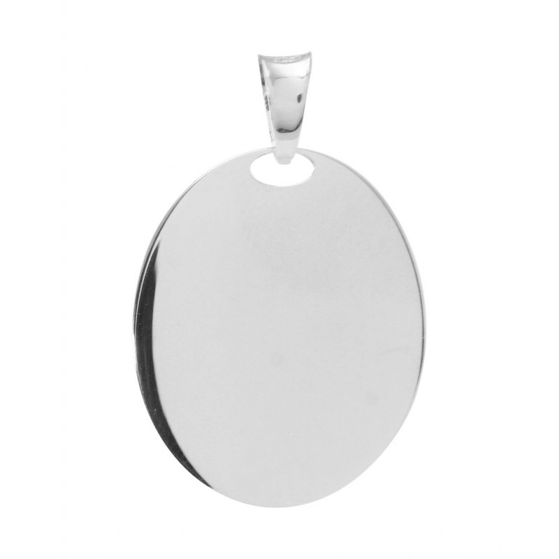 Pendentif Argent Plaque Ovale à Graver