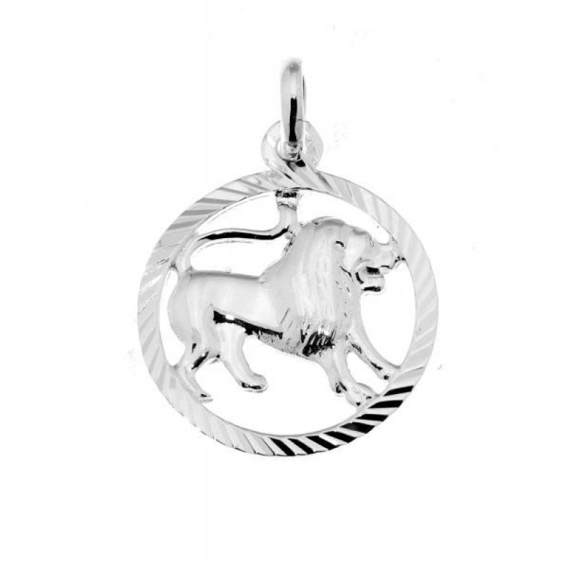 Pendentif Argent Zodiaque Lion Diam. 16mm