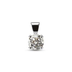 Pendentif Or Blanc 750 Diamant 0.72 carat D i1