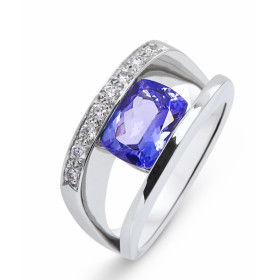 Bague Tanzanite, Bijoux En Or Blanc Ou Or Jaune