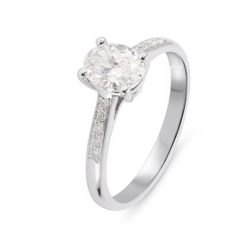 Solitaire Diamant 1 Carat Or Blanc 750 Ref. 52933