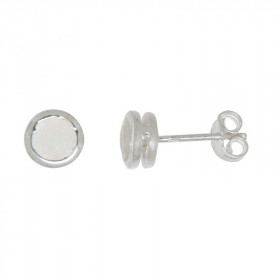 Boucles d&#39;oreilles Argent 925 Labradorite Ronde 5mm. Boucles d&#39;oreilles Argent 925 Labradorite serties de pierres ...