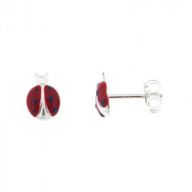 Boucles d'oreilles coccinelles en Argent 925