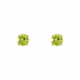 Boucles d'oreilles Or Jaune 750 Péridot 5mm