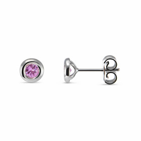 Boucles d oreilles femme Or rose Saphir et Diamants - UB Bijoux