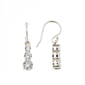 Boucles d'oreilles Trilogie Argent 925 Oxyde de Zirconium