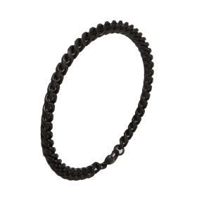 Bracelet Homme en Acier composé d'une maille gourmette noire. Largeur : 5,9mm. Longueur : 21,5cm