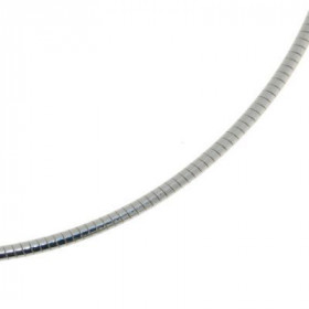 Collier Cable Argent 925 - Maille oméga 2.3mm - 45cm