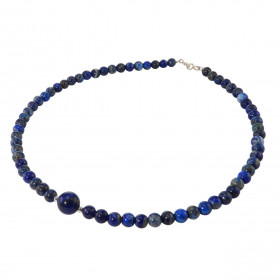 Collier Lapis Lazuli 6-10mm et Argent