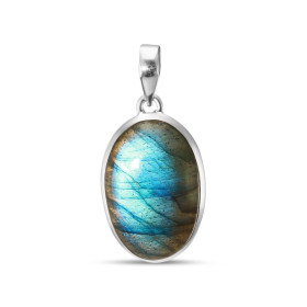 Pendentif Argent 925 Labradorite Ovale 17x26mm. Dimensions de la pierre : 17x26mm. Forme de la pierre : Ovale. Type de tai...