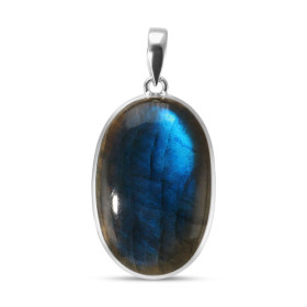 Pendentif Argent 925 Labradorite Ovale 23x35mm. Dimensions de la pierre : 23x35mm. Forme de la pierre : Ovale. Type de tai...