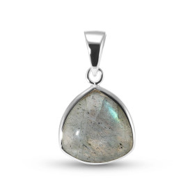 Pendentif Argent 925 Labradorite Triangulaire 10x10mm Cabochon