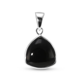 Pendentif Argent 925 Onyx Triangulaire 10x10mm Cabochon. Pendentif en Argent 925 et Onyx. Ce pendentif est serti d'une pie...