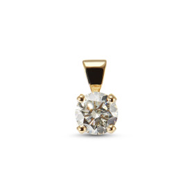 Bague or jaune 750 ‰ motif cœur, diamant 0,02 ct et rhodium SO OR