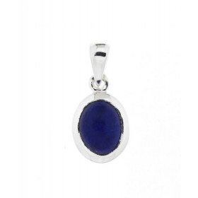 Pendentif Lapis Lazui Ovale 9x7mm en Argent 925