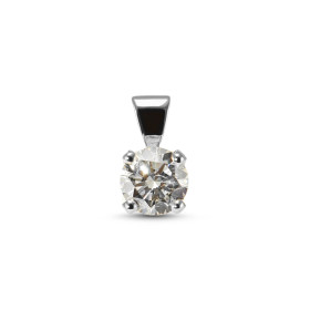 Pendentif Or Blanc 750 Diamant 0.72 carat D i1