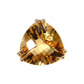 Pendentif Or Jaune 750 Citrine trillion 14mm