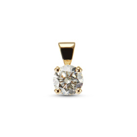 Pendentif Or Jaune 750 Diamant 0.77 carat G i1