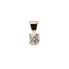 Pendentif Solitaire Or Jaune 750  Diamant 0.43 carat