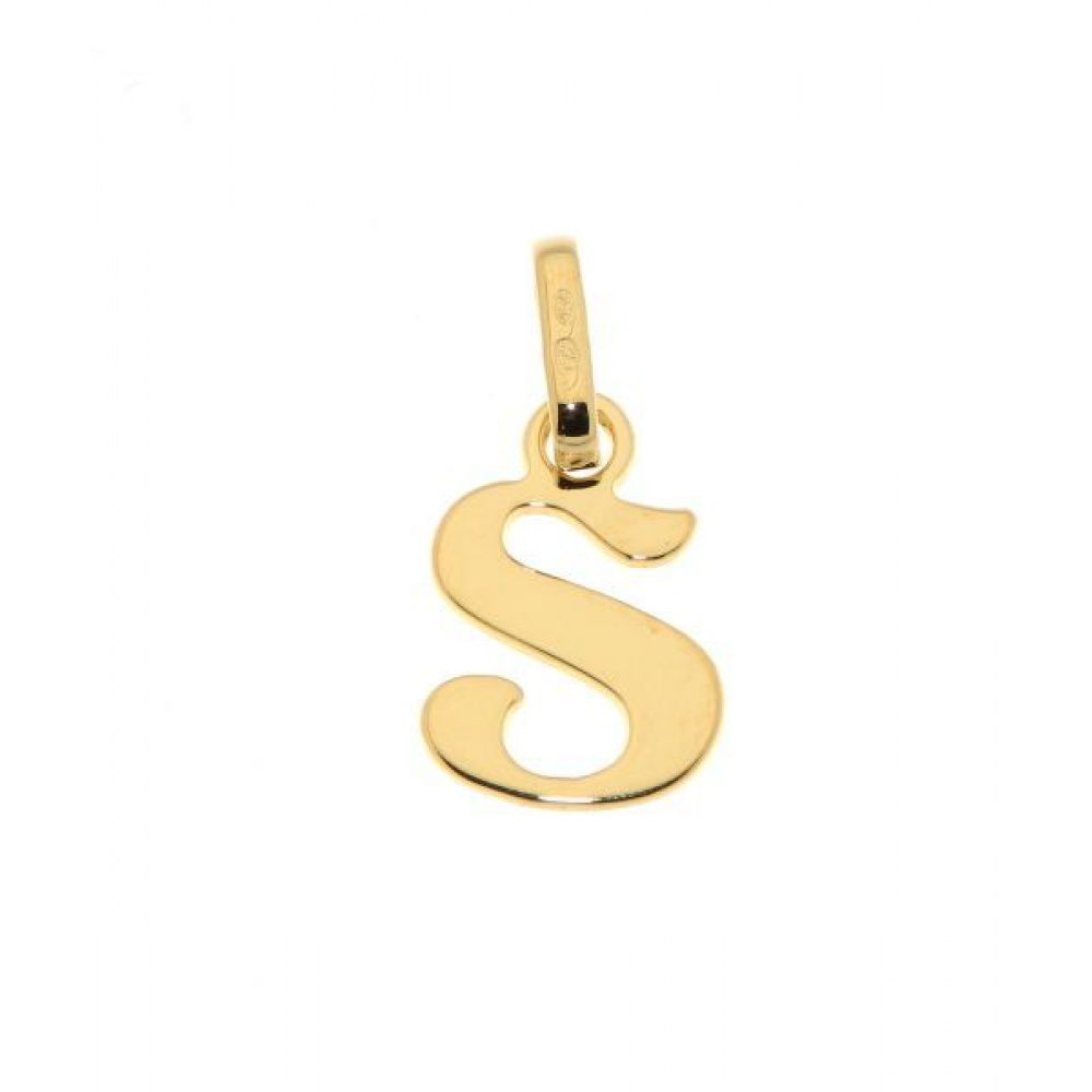 Pendentif Lettre S Initiale S En Or Jaune 375 Ref 34232 Bijouterie Trabbia Vuillermoz